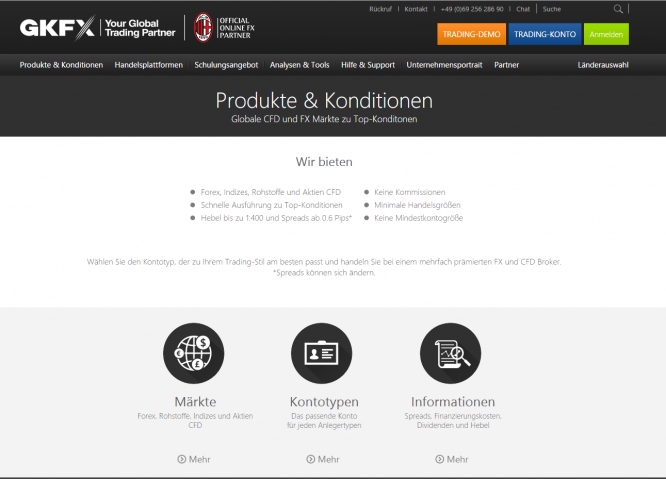 Die Produkte von GKFX