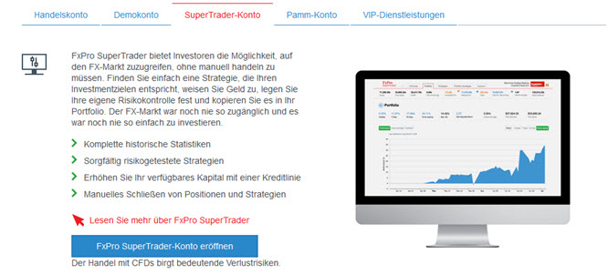 Das SuperTrader-Konto bietet viele Möglichkeiten