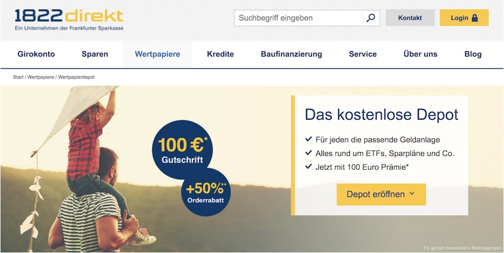1822direkt Homepage