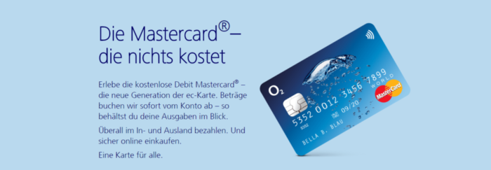 O2 banking Mastercard