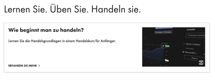 Libertex Bildungsangebot - Libertex Krypto Erfahrungen