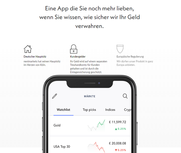 nextmarkets Erfahrungen Webseite