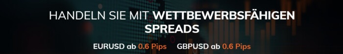  ATFX bietet wettbewerbsfähige Spreads 