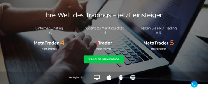 OctaFX hält verschiedene Trading Plattformen bereit