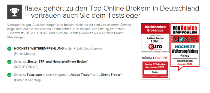 flatex Auszeichnungen