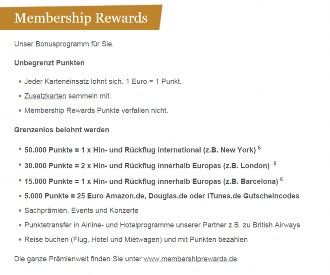 Das Membership Reward-Bonusprogramm von American Express