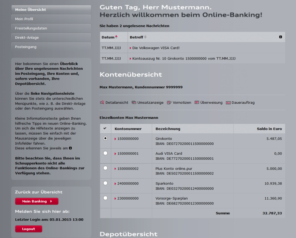 Online Banking im Audi Bank Girokonto