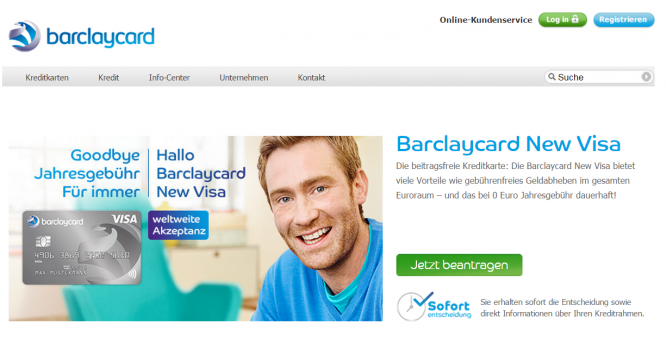 Das New Visa Angebot und die Barclaycard Bewertung