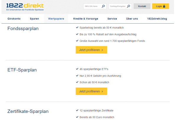 Wertpapier-Sparpläne können auf Fonds, ETFs oder Zertifikate abgeschlossen werden. 