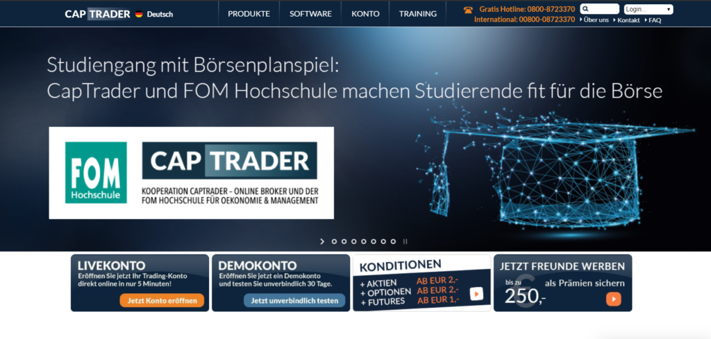 CapTrader - an über 100 Börsen handeln