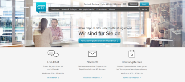 Consorsbank: umfassender Service und kostenlose Leistungen.