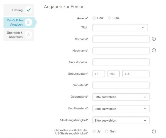 Online Depot eröffnen