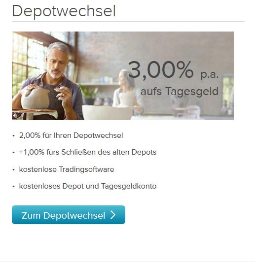 Depot wechseln und Prämien sichern. Das Aktiendepot ist Kostenlos.