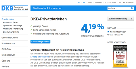 Das Privatdarlehen der DKB