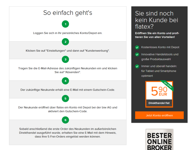 Der Werbebonus bei Flatex