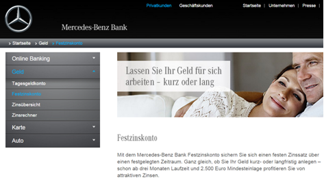 Festgeld Vergleich  Mercedes-Benz-Bank