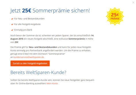 Fibank Festgeld Erfahrungen Das Bonusprogramm von WeltSparen
