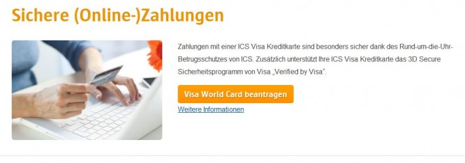 Online Zahlungen sind bei VISA geschützt