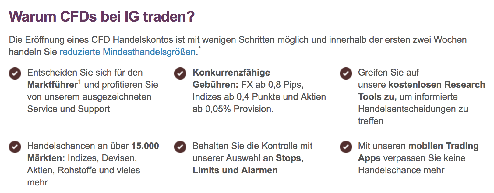 CFD-Handel bei IG