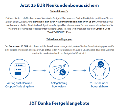J&T Banka Festgeld