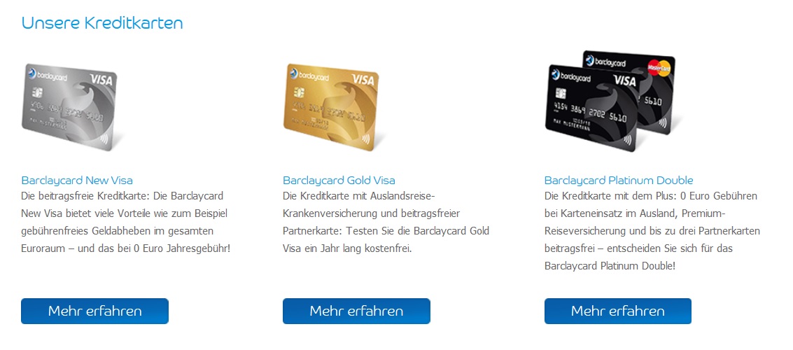 Barclaycard bringt auslandstaugliche Kreditkarten mit