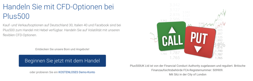 Plus500 klassische Optionen