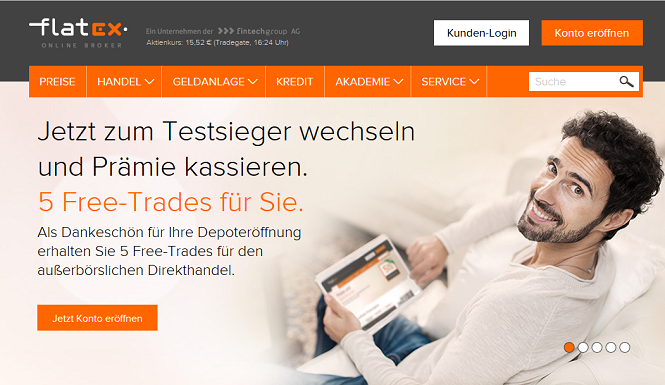 Flatex Webseite
