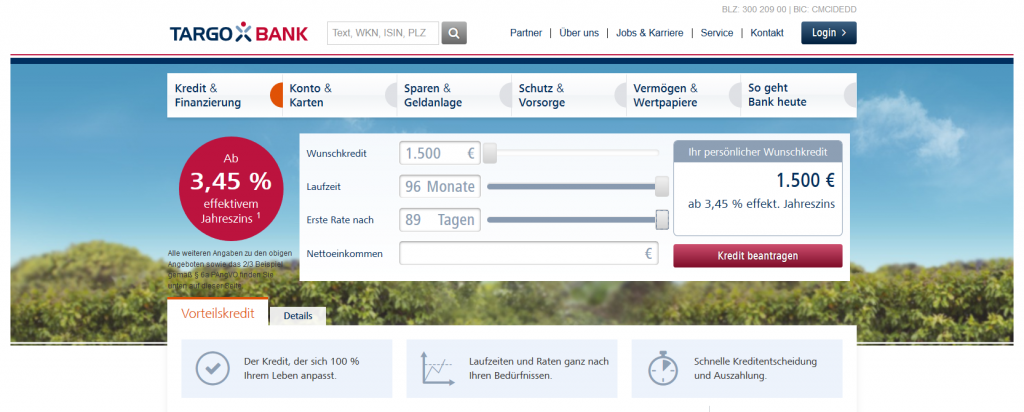 Effektivzins ab 3,45 Prozent