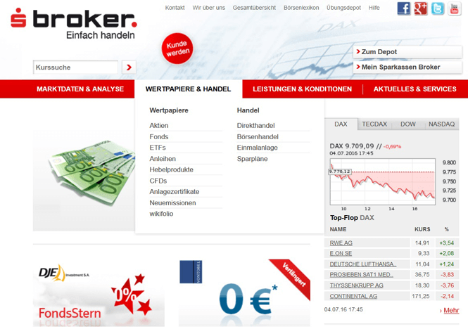 sBroker Kosten