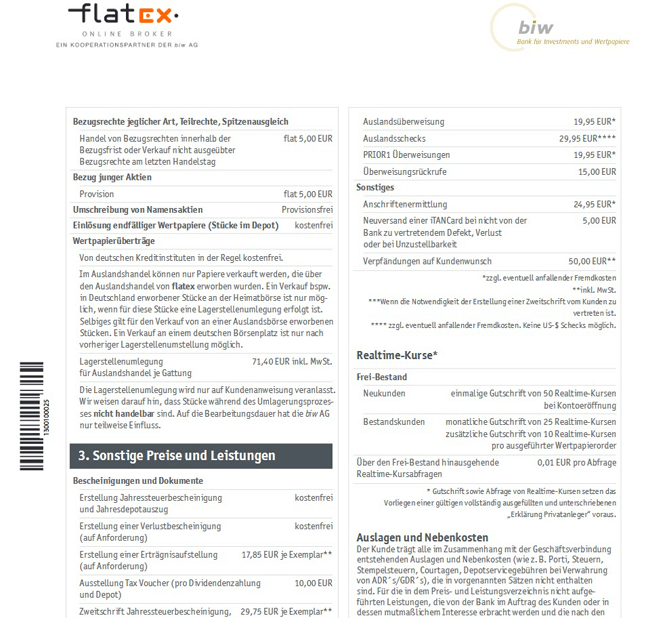 Flatex Depotverwaltung