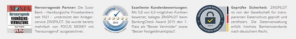 Hervorragendes Angebot bei Zinspilot Bild: