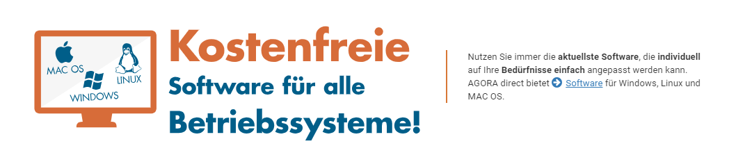 AGORA bietet kostenfreie Software für alle Betriebssysteme