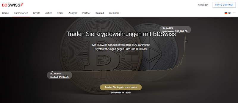 BDSwiss Krypto Erfahrungen von Depotvergleich.com
