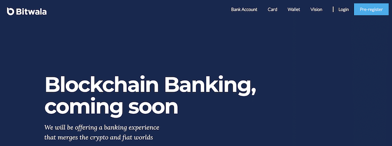 Bitwala Homepage
