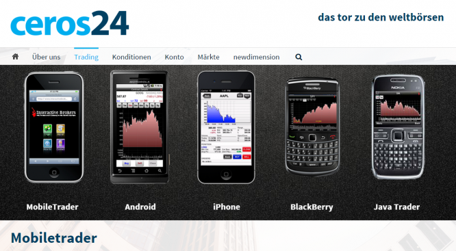 Der Mobiletrader von ceros24