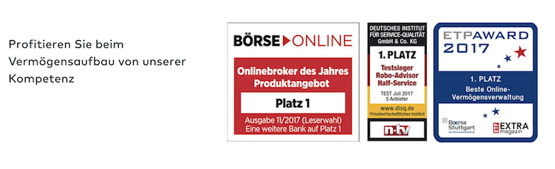 comdirect Auszeichnungen