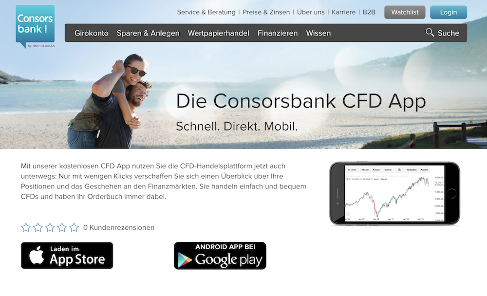 Mit der Consorsbank App sind Anleger und Trader immer auf dem neusten Stand