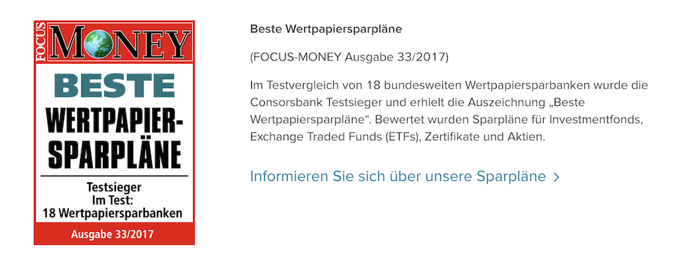 Consorsbank Auszeichnung