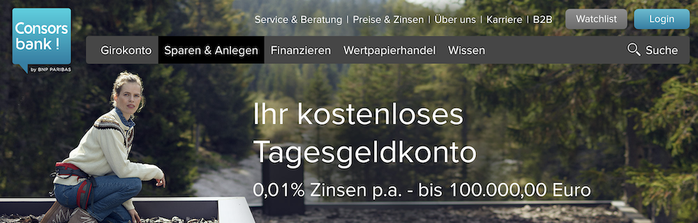 Consorsbank kostenloses Tagesgeldkonto Erfahrungen & Test