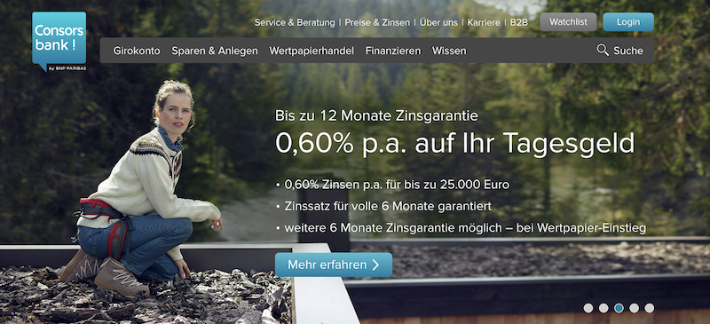 Consorsbank Webseite