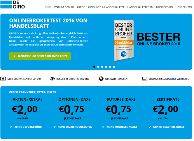 Als ausgezeichneter Broker überzeugt DEGIRO auch hinsichtlich der Kosten.