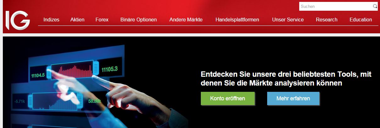 Die Internetseiten von IG sind informativ und übersichtlich.
