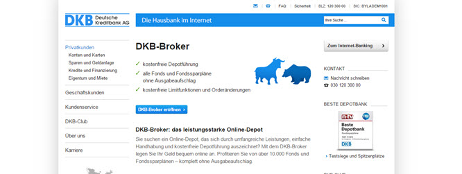 Die Depot Konditionen im DKB Broker Test