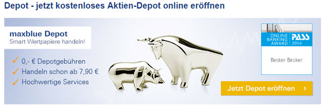 maxblue Depotübertrag