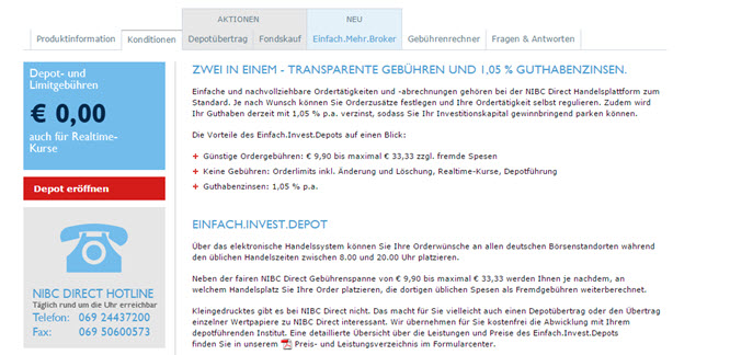 NIBC Test Die Gebühren im Überblick