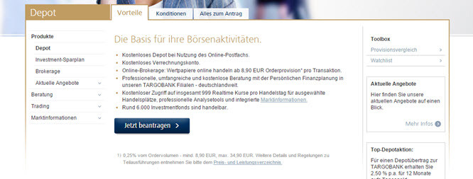 Depots bei der Targobank