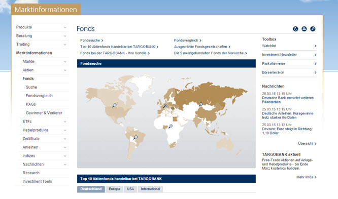 Targobank Fondssuche