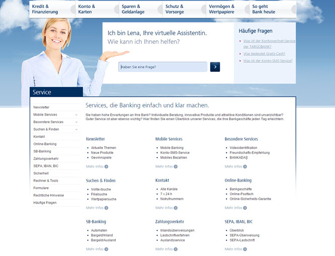 Targobank Großes Service Angebot