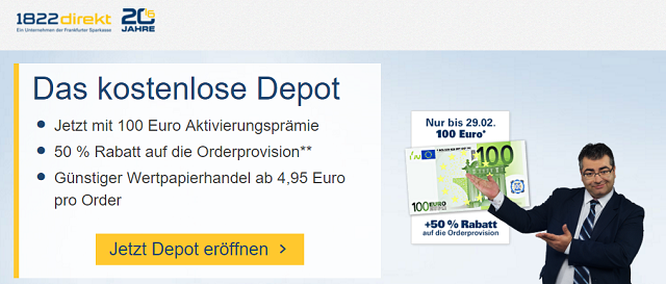 1822direkt Depot mit Prämie