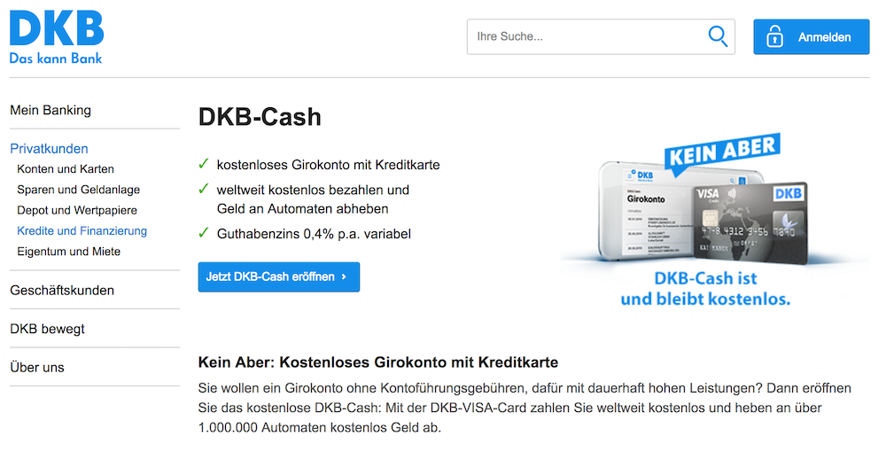 Für DKB-Cash Kunden lohnt sich der Blick auf die Vorteilsseite